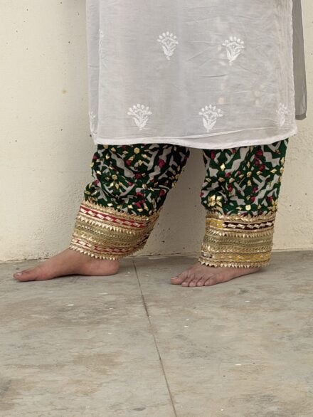 Floral shalwar handcrafted
