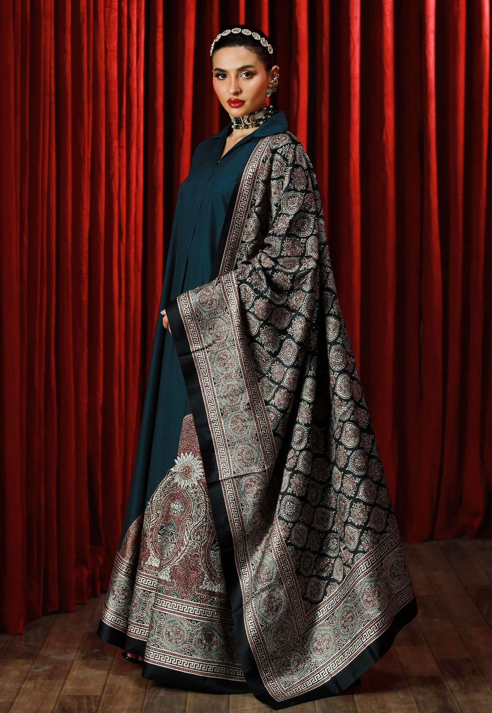 Pure korean charmeuse silk shawl AJDUP27