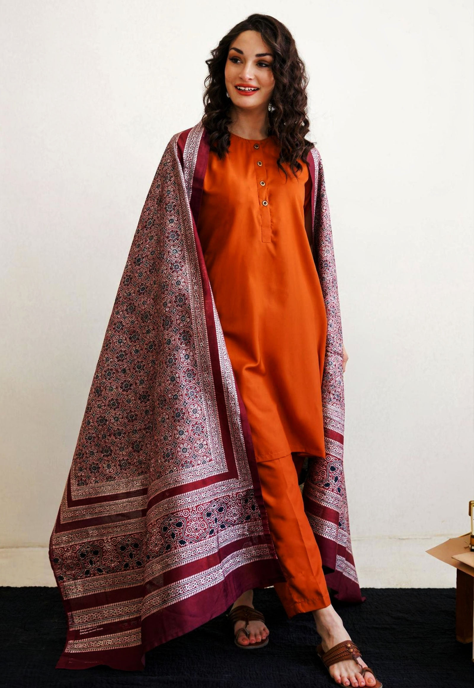 Pure korean charmeuse silk shawl AJDUP030
