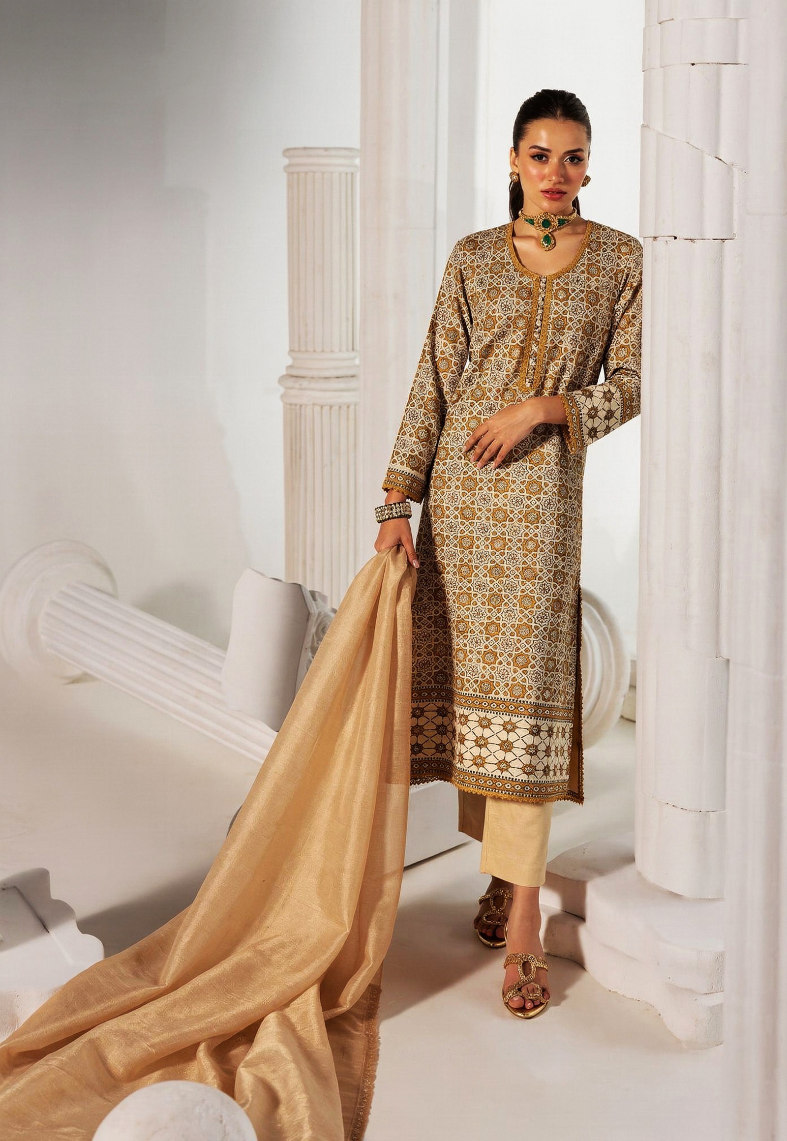 Mustard & White 3 Piece Suit – SC-116 Summer Couture 2026