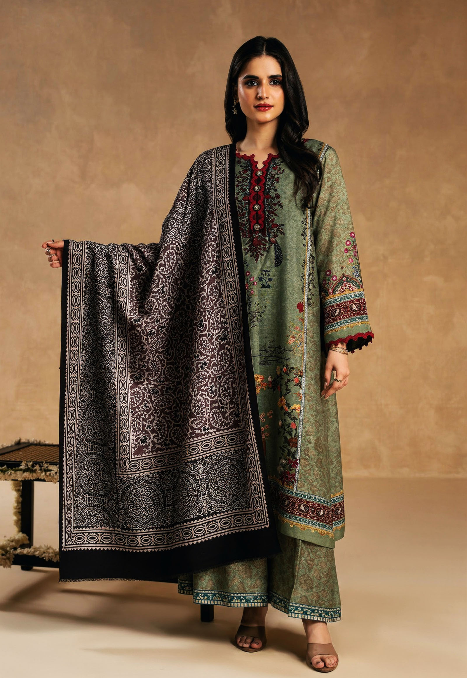 Pure korean charmeuse silk shawl AJDUP058