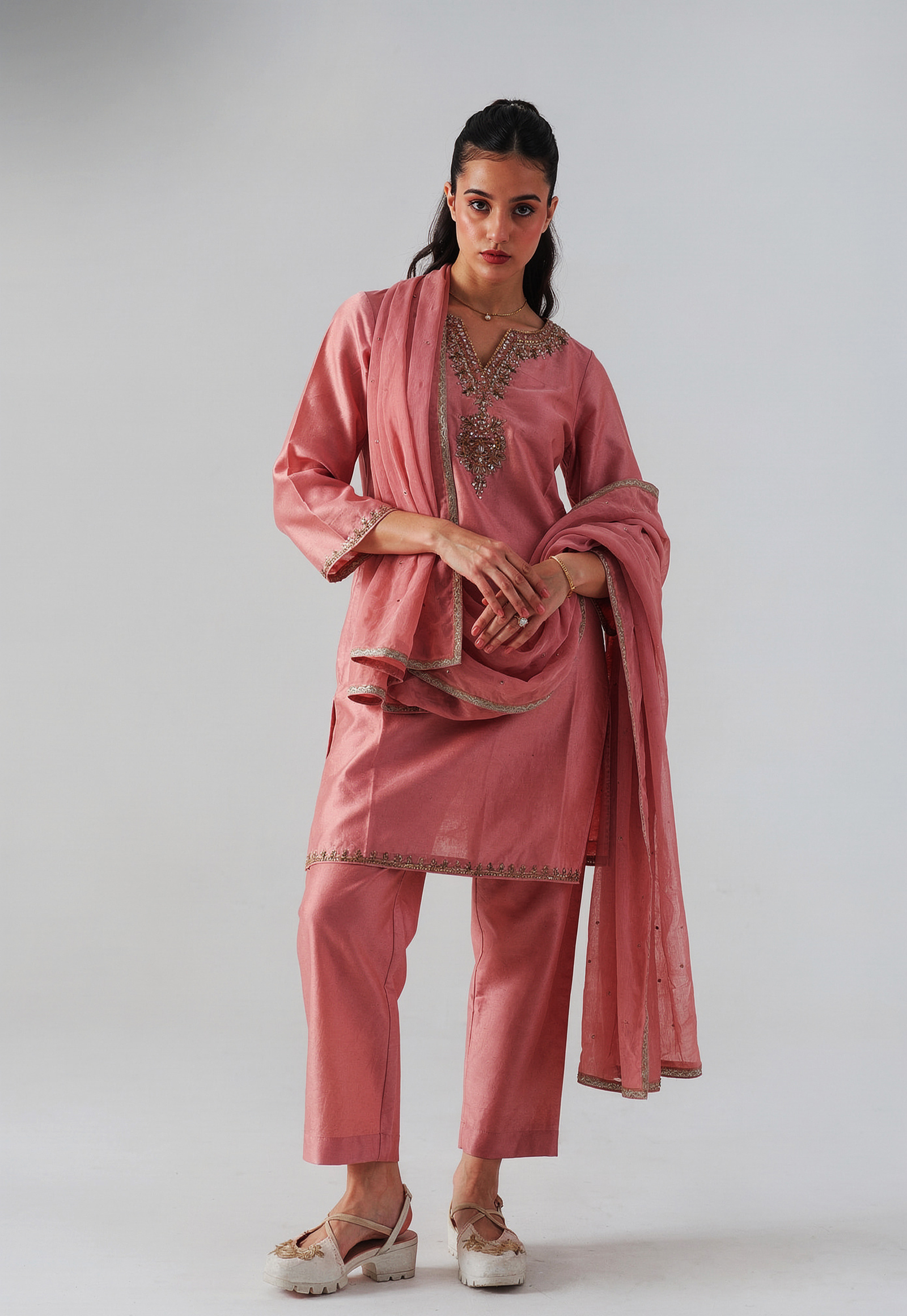 Tea Pink 3 Piece Suit – SC-123 Summer Couture 2026