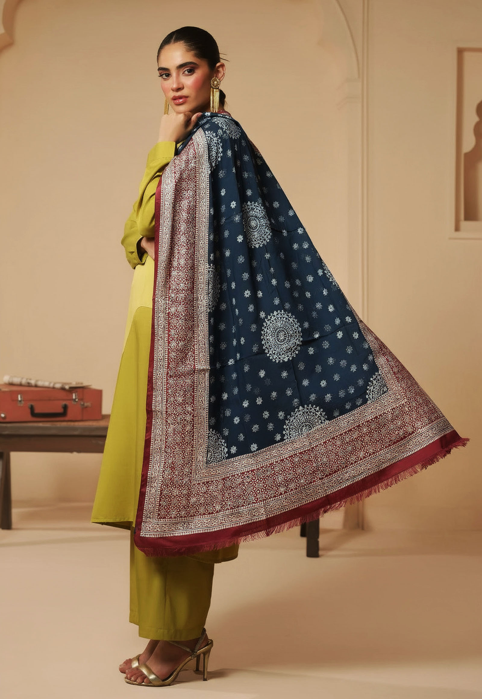 Pure korean charmeuse silk shawl AJDUP046