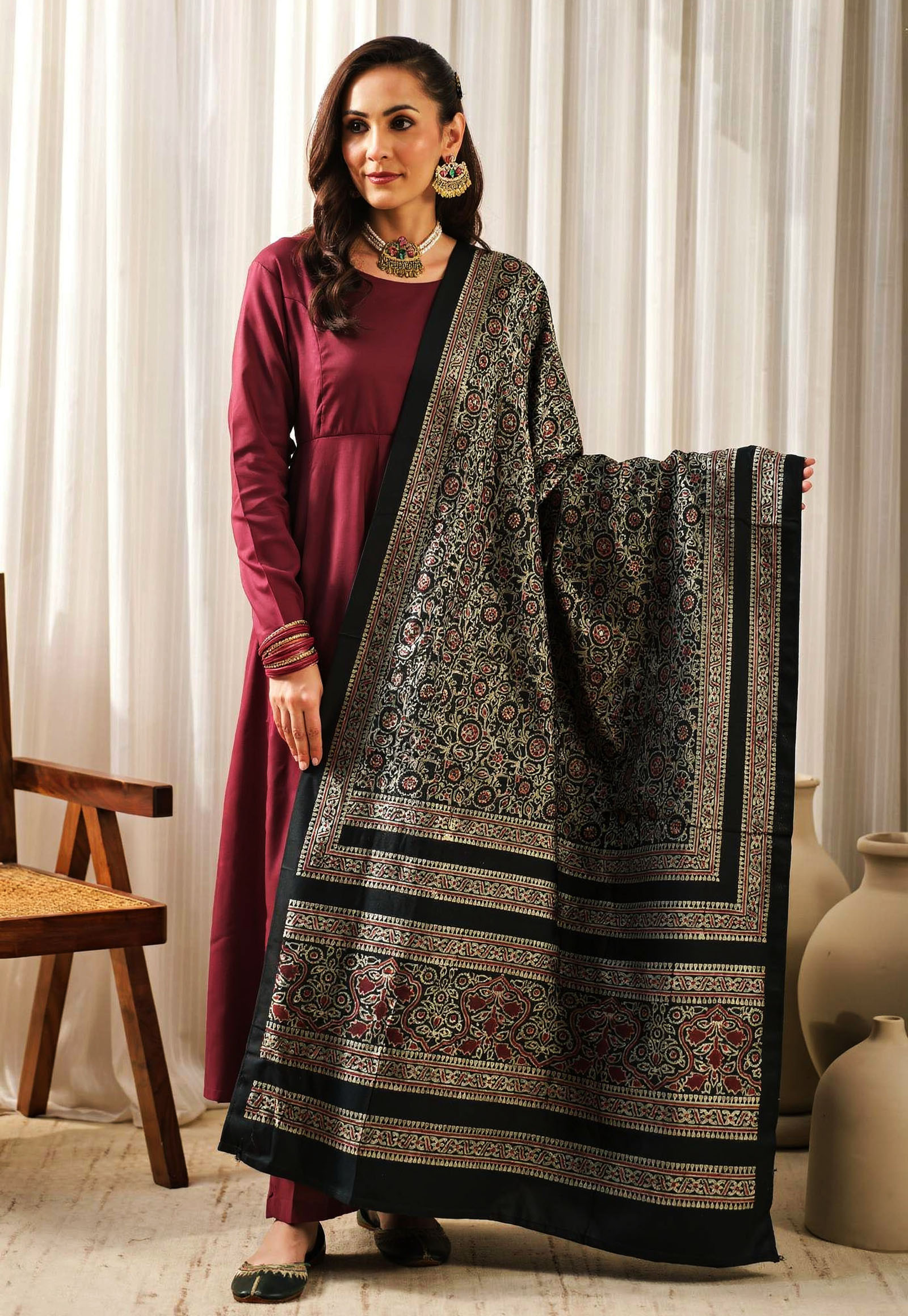 Pure korean charmeuse silk shawl AJDUP34