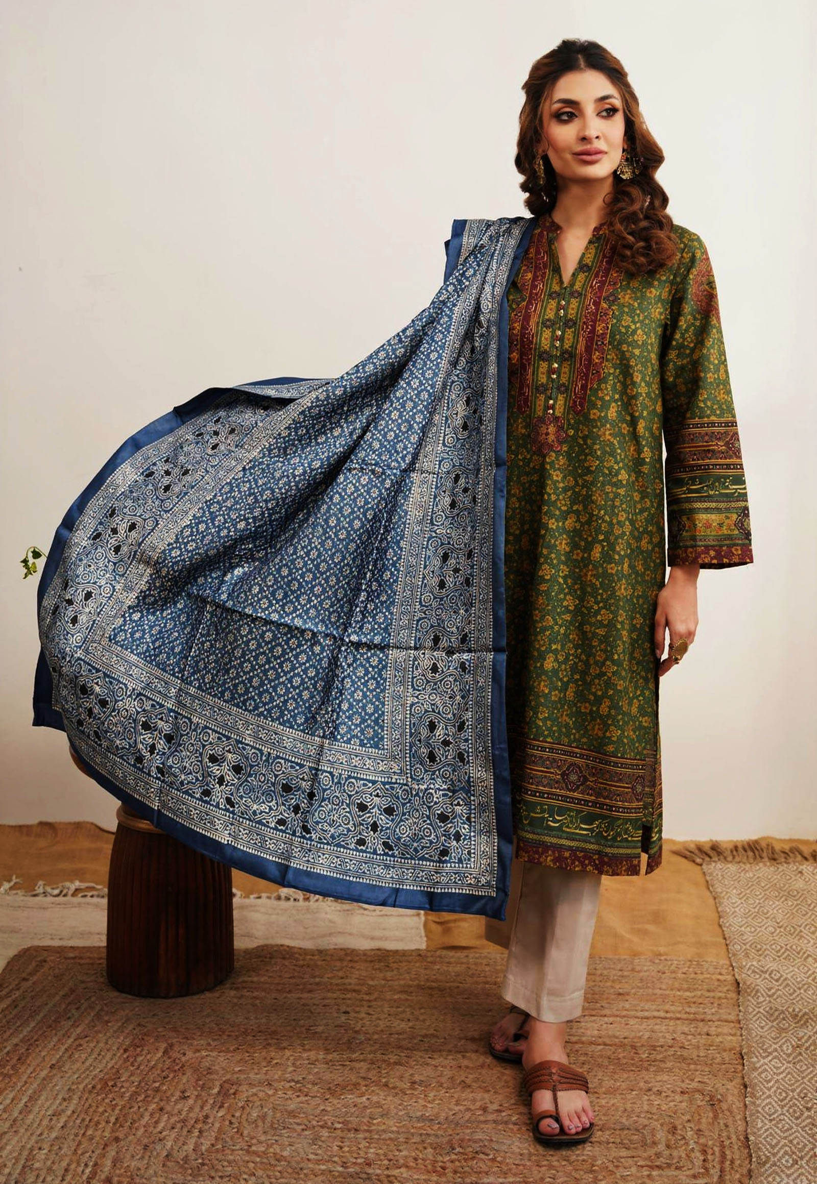 Pure korean charmeuse silk shawl AJDUP25