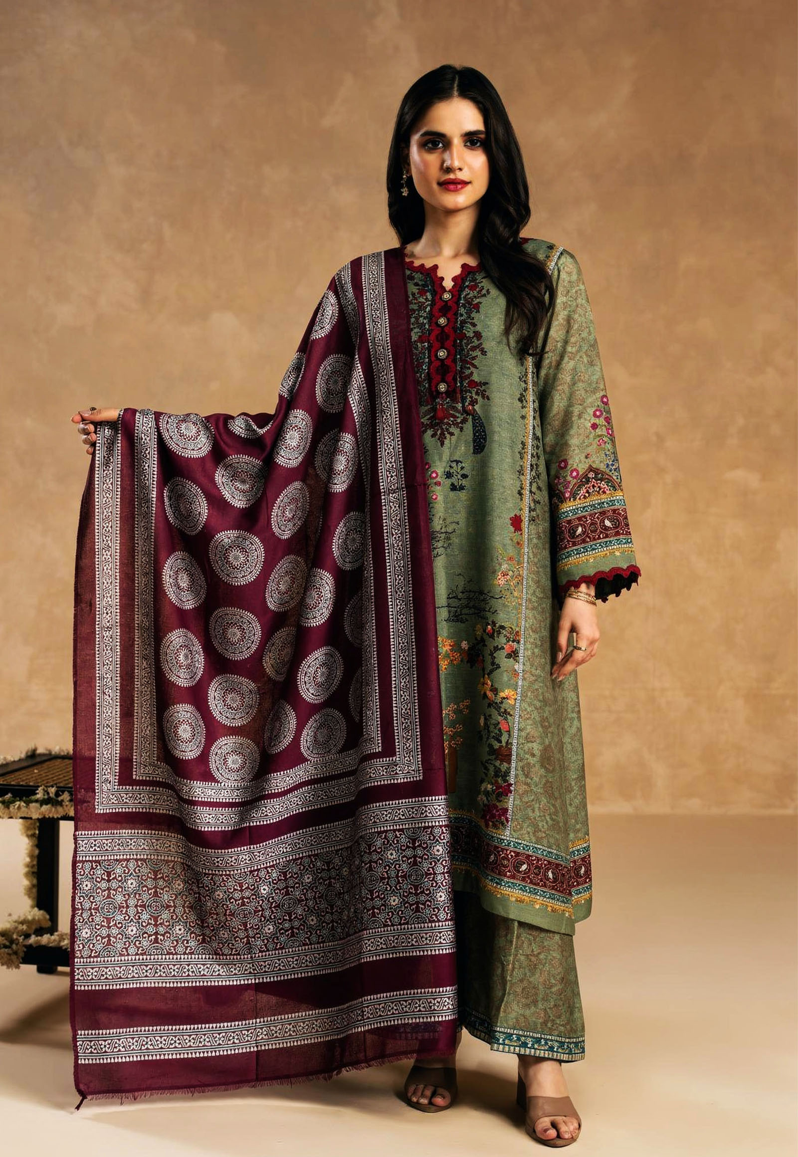Pure korean charmeuse silk shawl AJDUP050