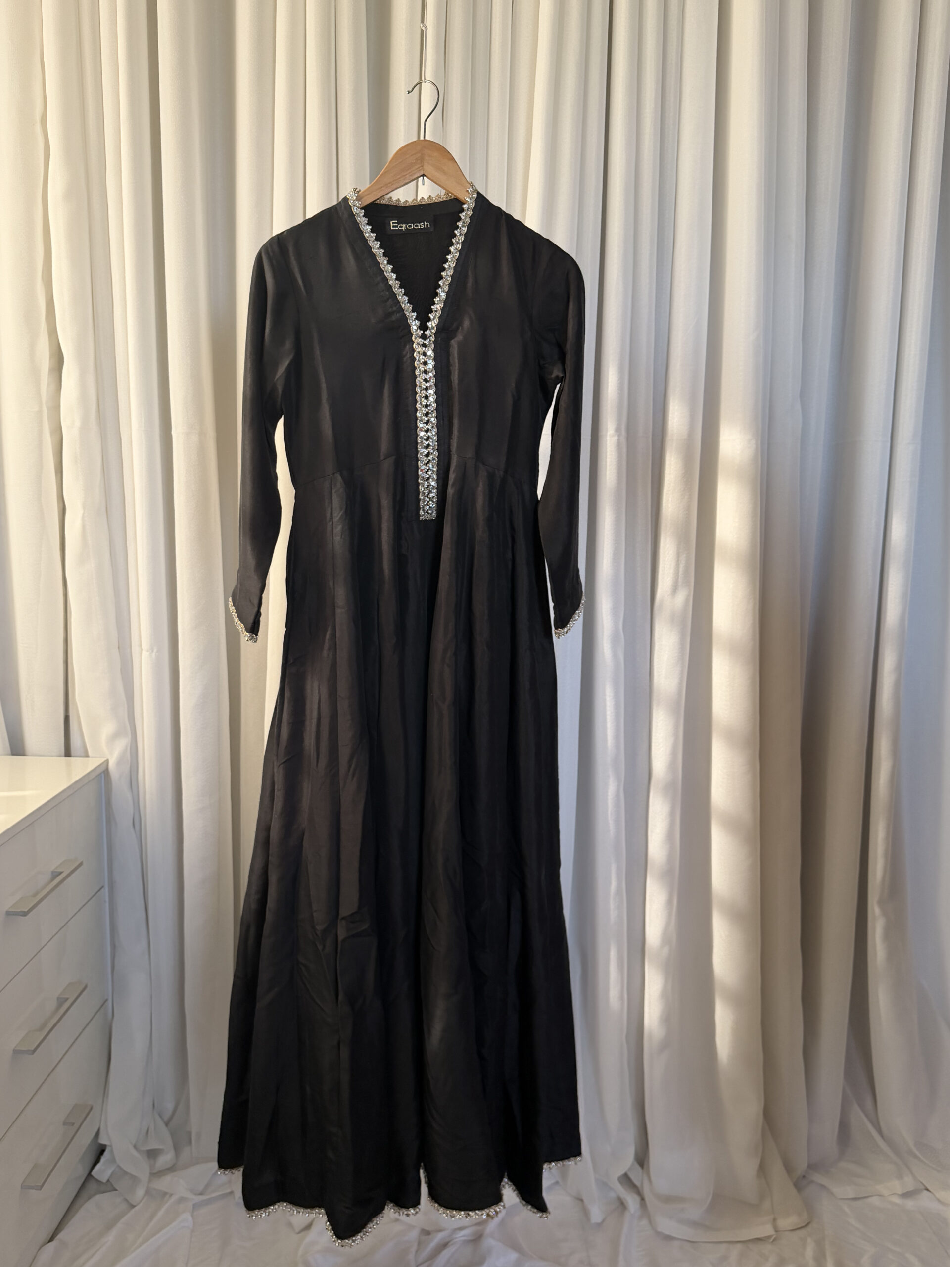 Black Anarkali 3 Piece Suit – SC-103 Summer Couture 2026 - Image 3