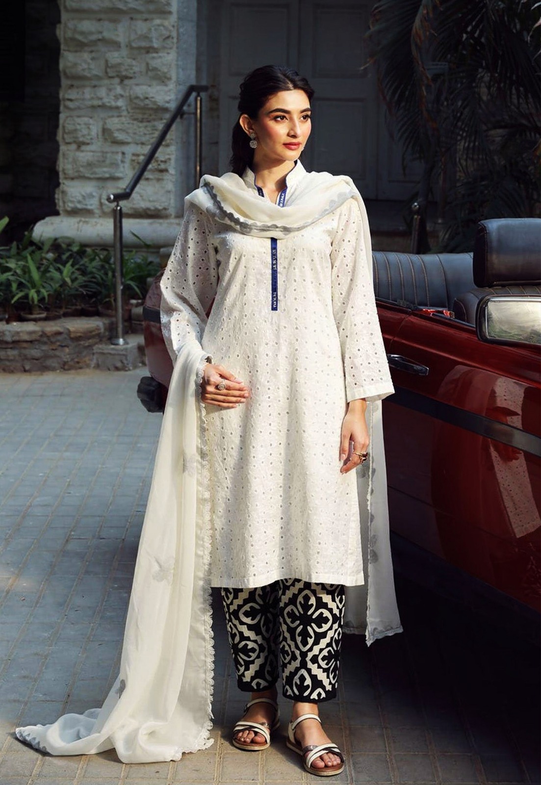 Applique work shalwar
