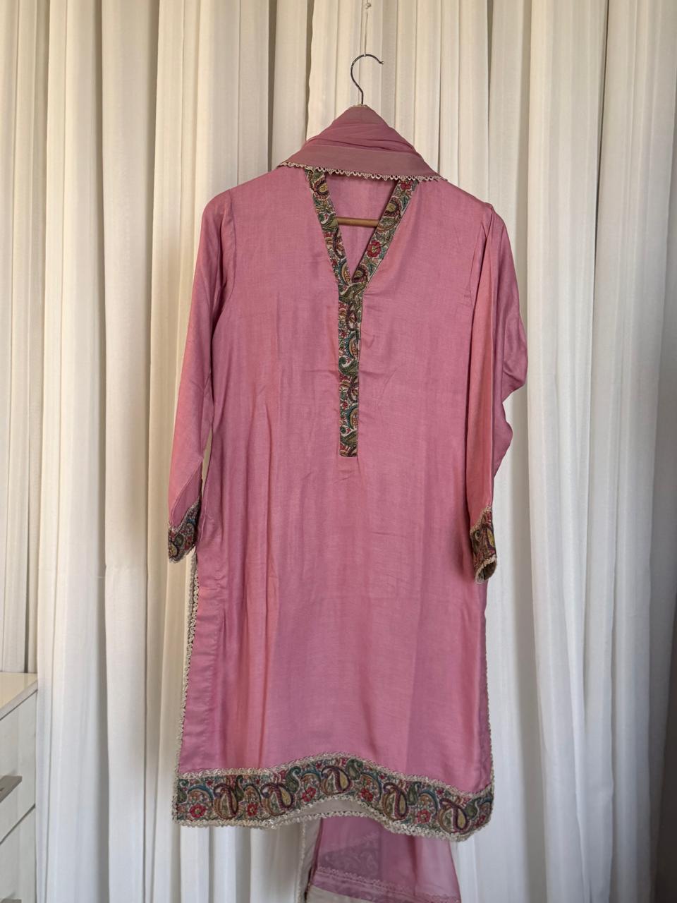 Hand Embroidered Royal 3 Piece Suit with Sheer Dupatta | SC-177 Summer Couture 2026 - Image 10