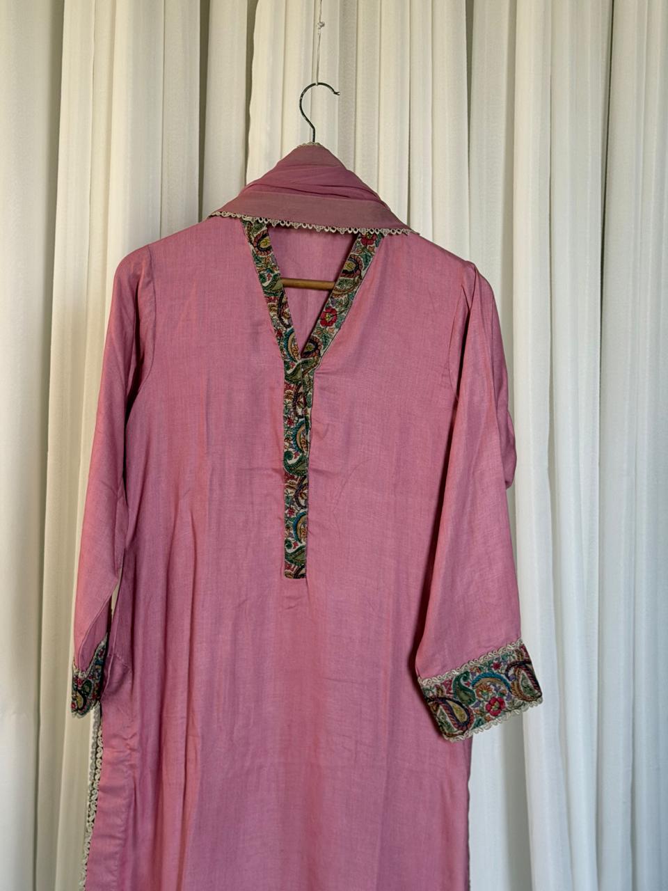 Hand Embroidered Royal 3 Piece Suit with Sheer Dupatta | SC-177 Summer Couture 2026 - Image 9