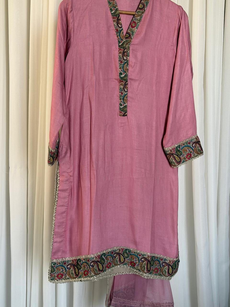 Hand Embroidered Royal 3 Piece Suit with Sheer Dupatta | SC-177 Summer Couture 2026 - Image 8
