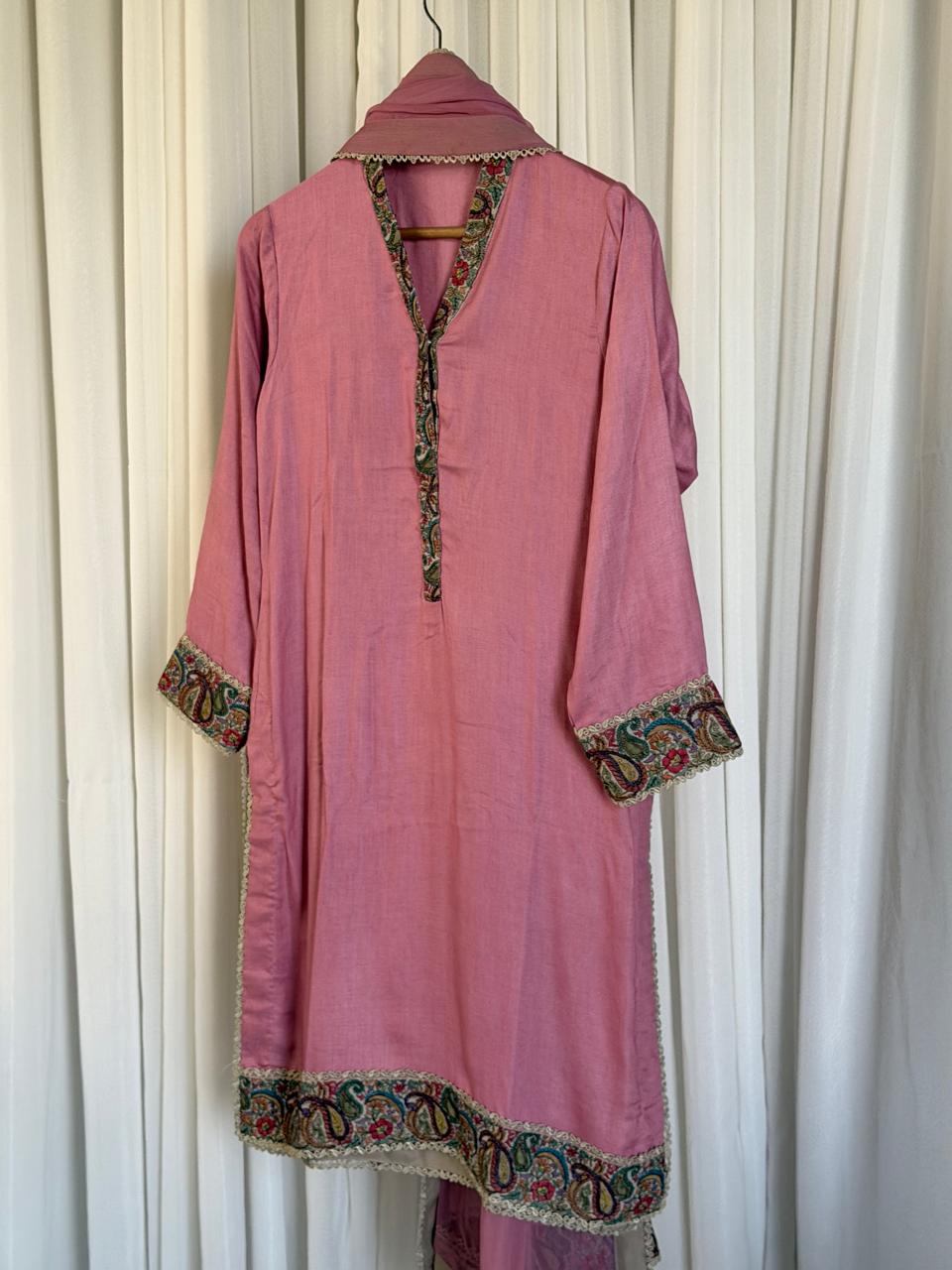 Hand Embroidered Royal 3 Piece Suit with Sheer Dupatta | SC-177 Summer Couture 2026 - Image 5