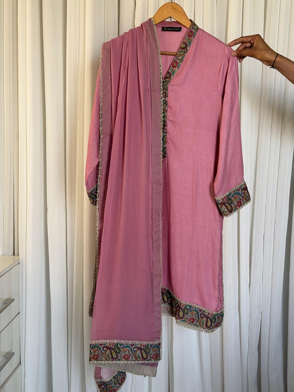 Hand Embroidered Royal 3 Piece Suit with Sheer Dupatta | SC-177 Summer Couture 2026 - Image 3