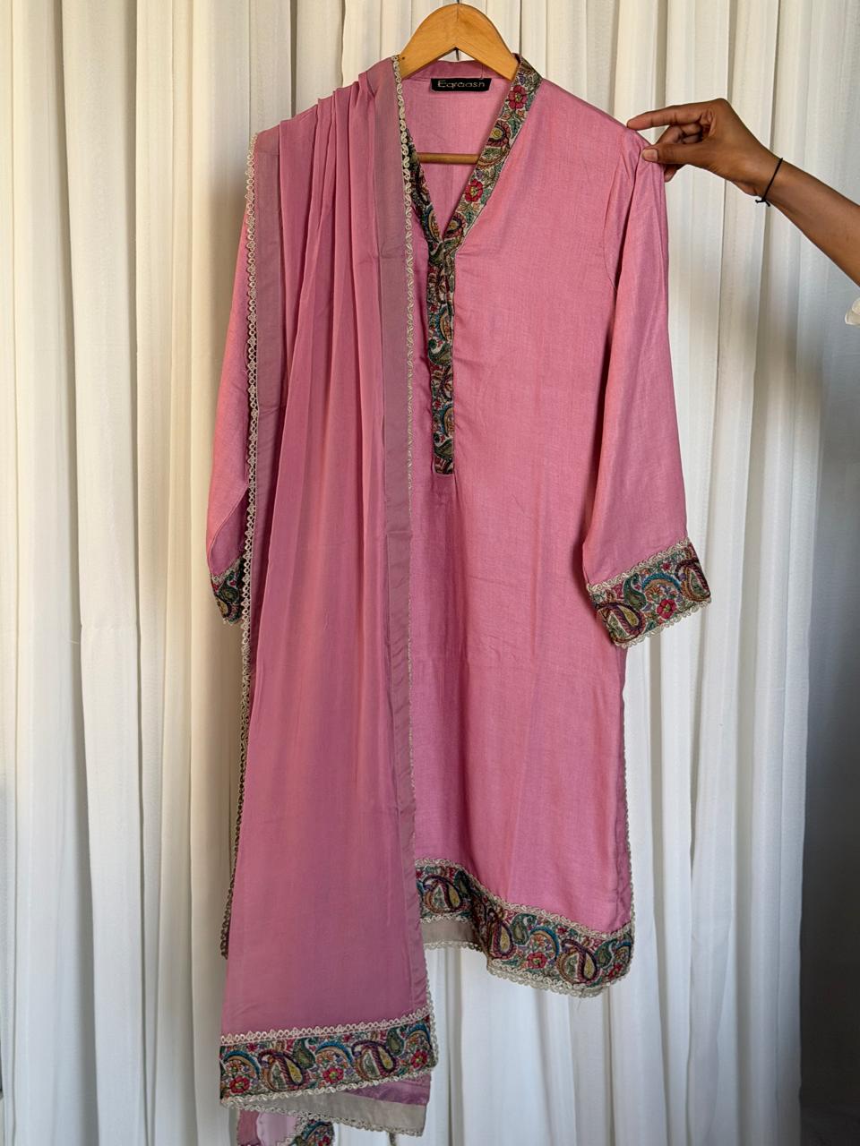 Hand Embroidered Royal 3 Piece Suit with Sheer Dupatta | SC-177 Summer Couture 2026 - Image 2