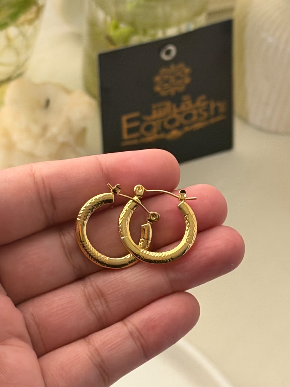EQRAASH Premium Anti-Tarnish Earrings for Women | Waterproof & Hypoallergenic | EQR-ER-005