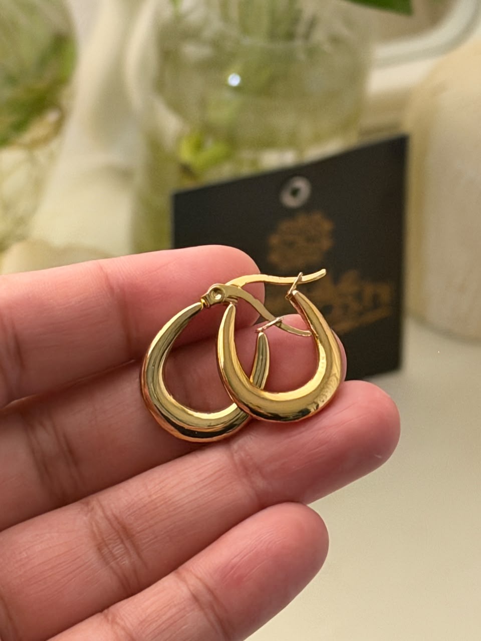 EQRAASH Premium Anti-Tarnish Earrings for Women | Waterproof & Hypoallergenic | EQR-ER-006