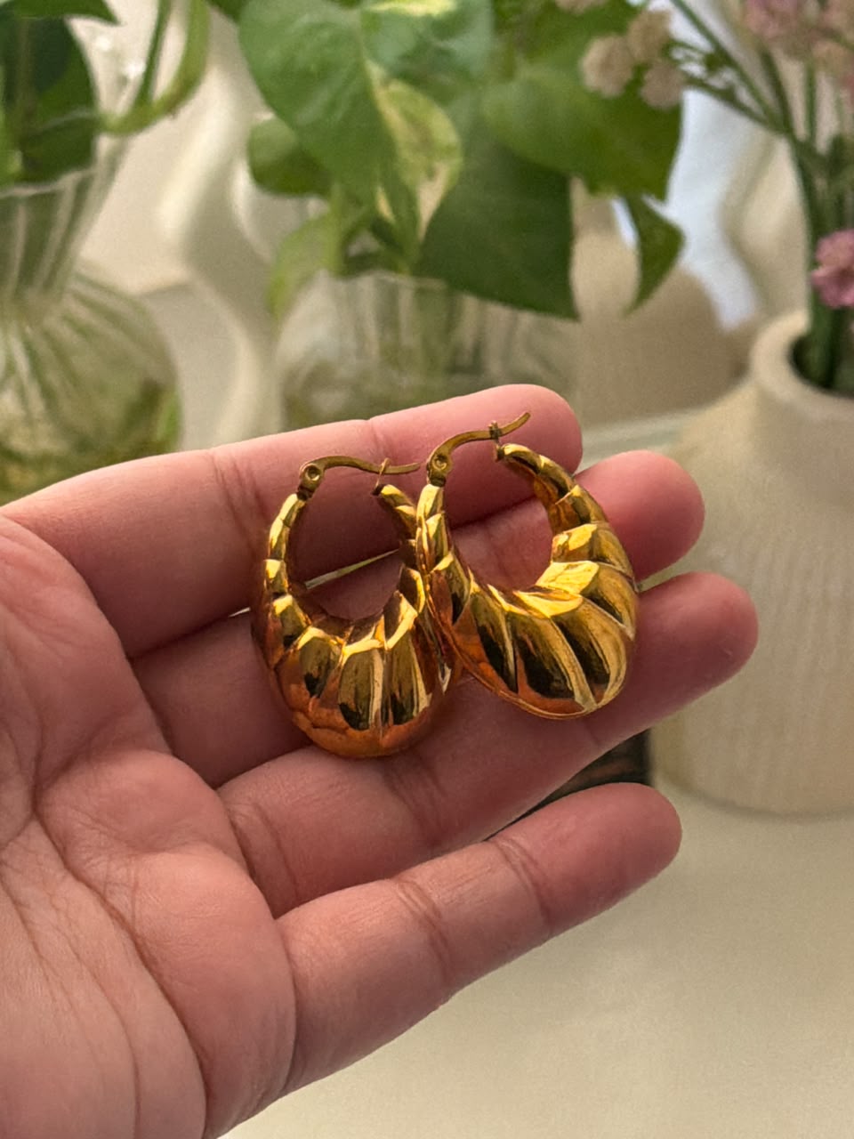 EQRAASH Premium Anti-Tarnish Earrings for Women | Waterproof & Hypoallergenic | EQR-ER-007