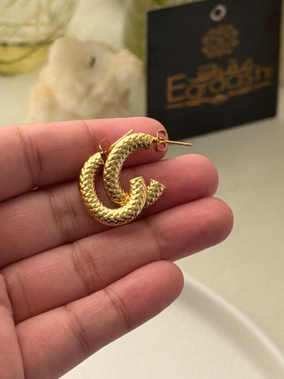 EQRAASH Premium Anti-Tarnish Earrings for Women | Waterproof & Hypoallergenic | EQR-ER-010