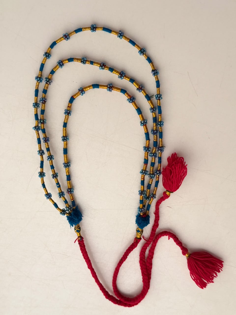 Handmade Multicolour Beaded Tassel Necklace 05