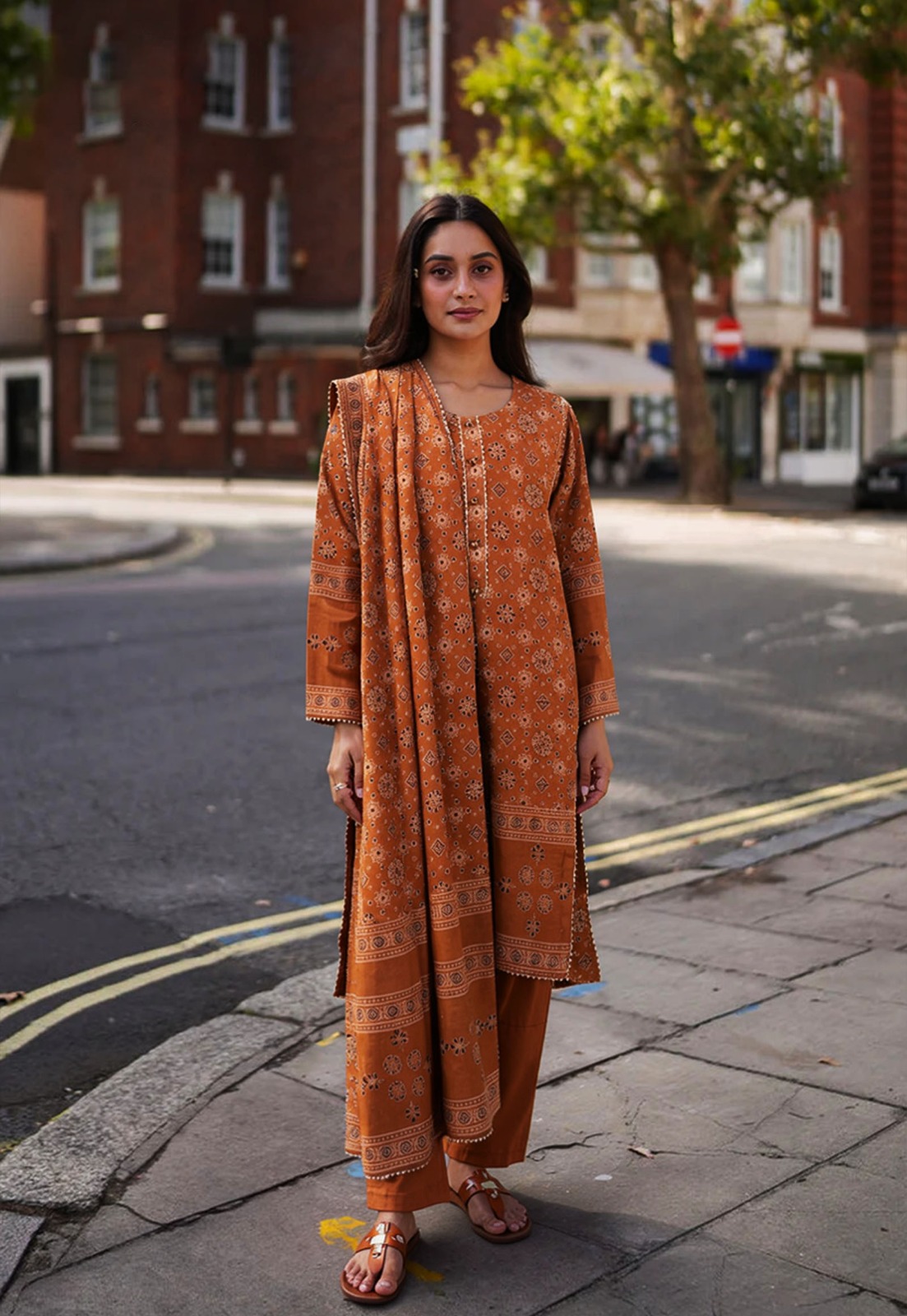 EQRAASH Premium Block Print Stitched Suit for Women | Elegant Everyday Wear